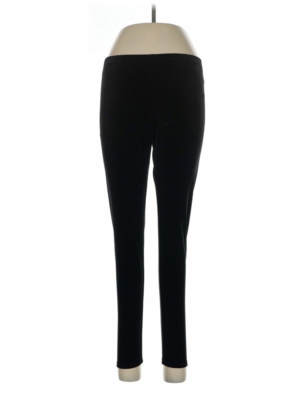 Eileen Fisher  Size M Black Stretch Velvet Ankle Legging Pants NWT